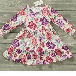 Pete and Lucy Floral Long Sleeve Toddler Girl Caroline‎ Girl Dress Size 2T